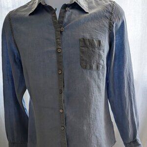 Effortless Chic: Escales Paris Limited Edition Blue Linen Shirt